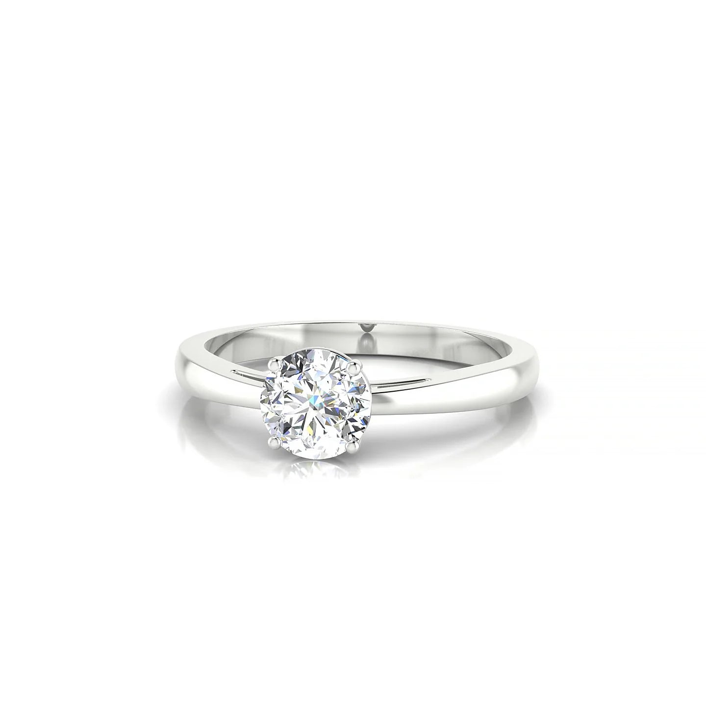 Zenith | 18k White Gold 5.2 mm Round Diamond Ring