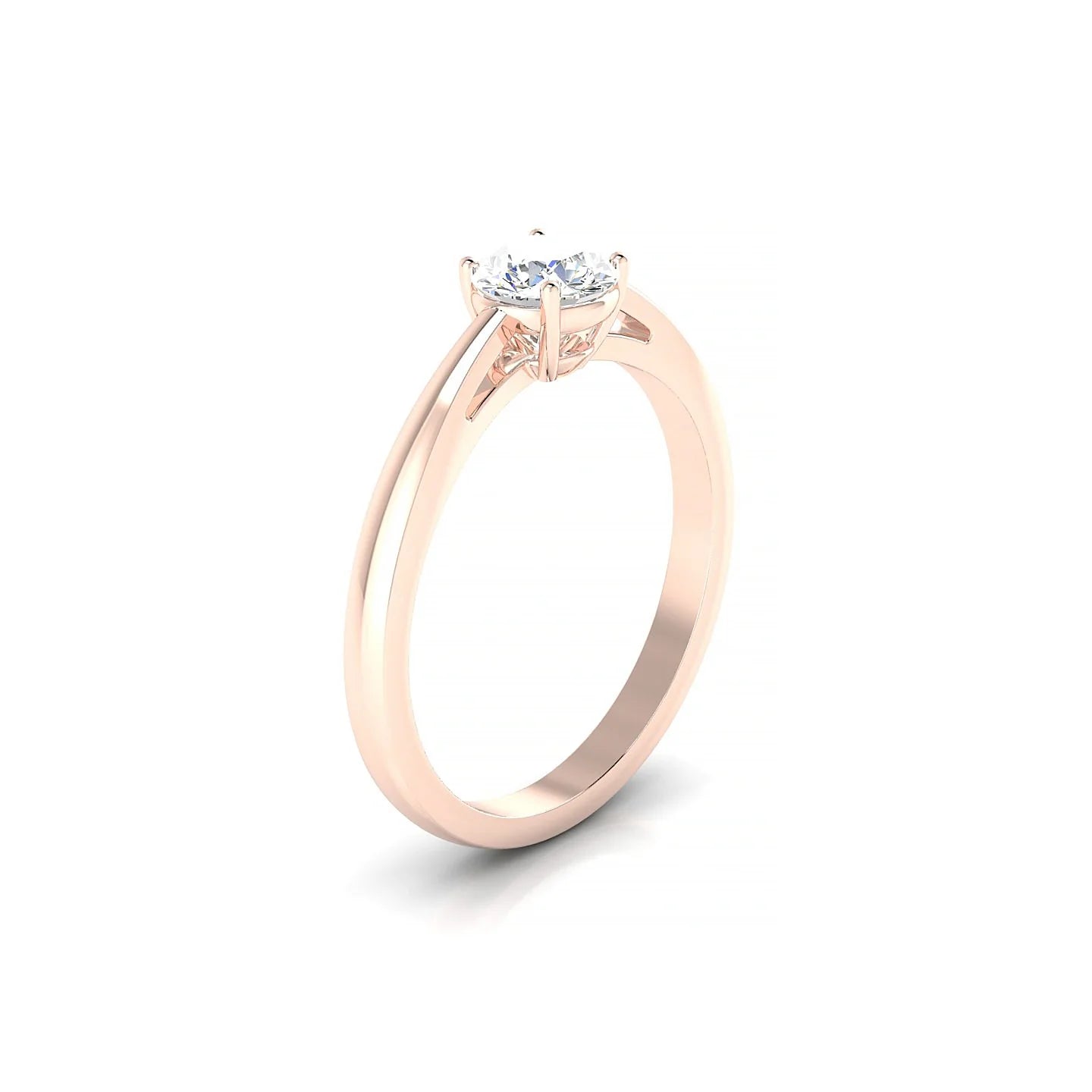 Zenith | 18k Rose Gold 5.2 mm Round Diamond Ring