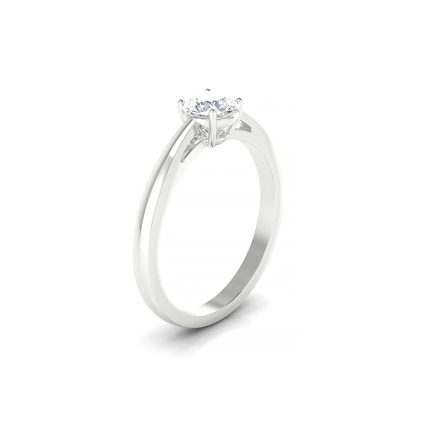 Zenith | 18k White Gold 5.2 mm Round Diamond Ring