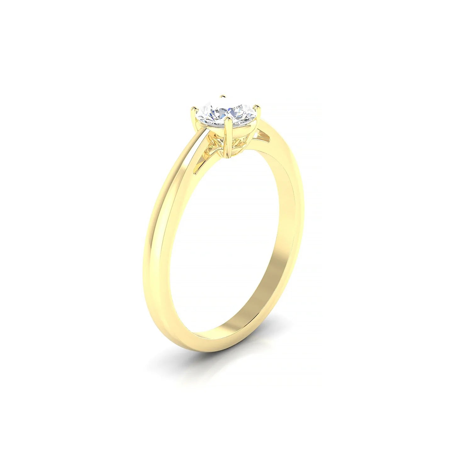 Zenith | 18k Yellow Gold 5.2 mm Round Diamond Ring