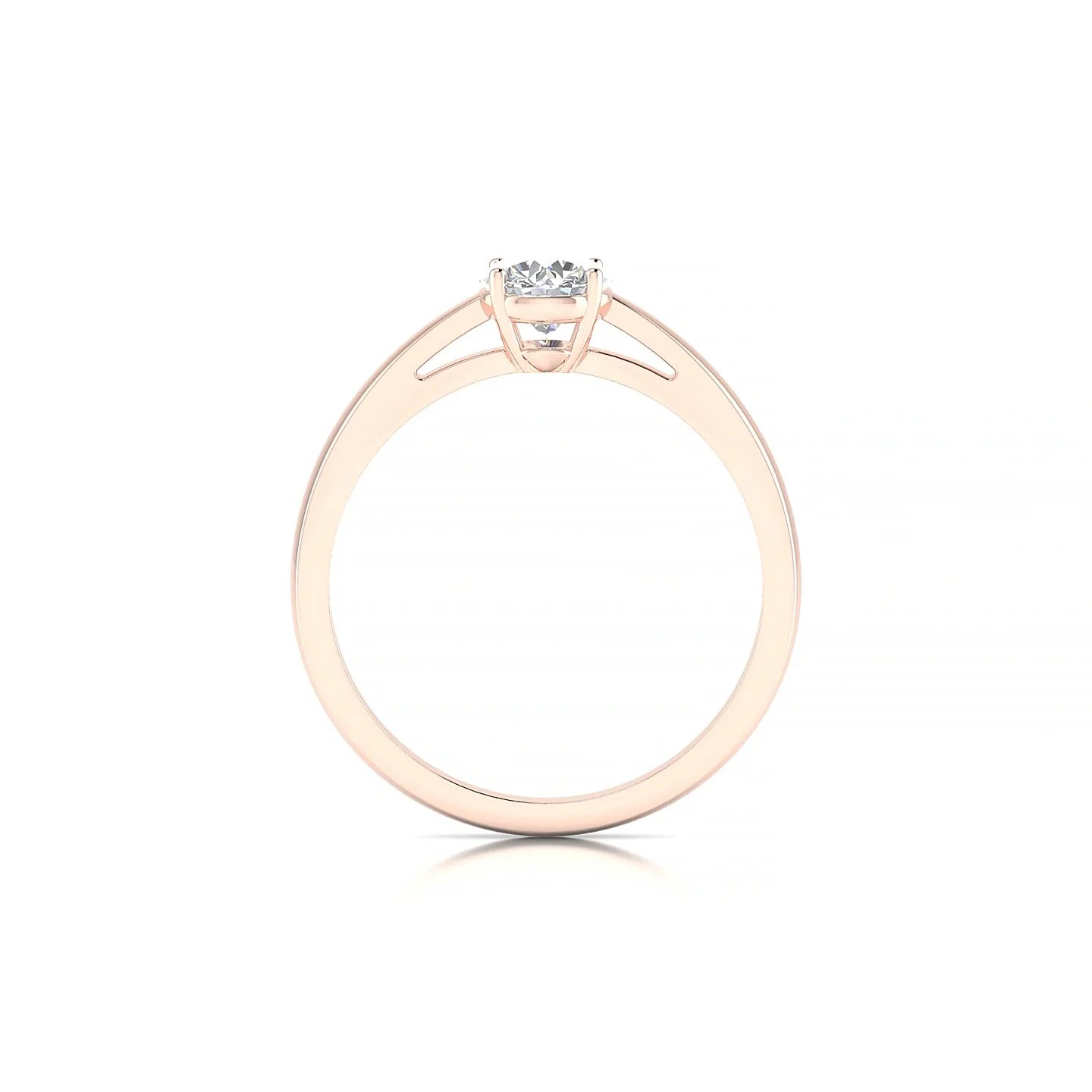 Zenith | 18k Rose Gold 5.2 mm Round Diamond Ring