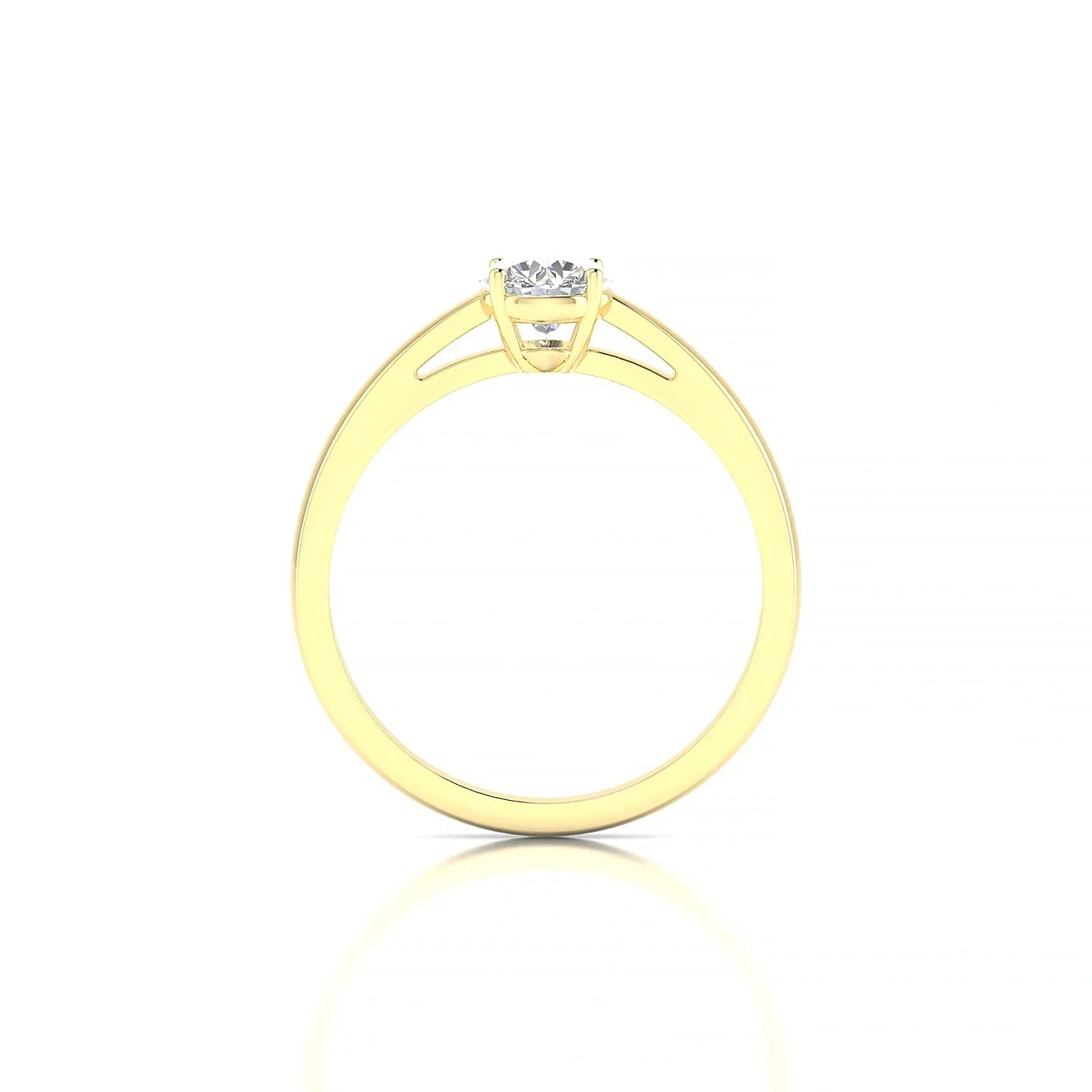 Zenith | 18k Yellow Gold 5.2 mm Round Diamond Ring