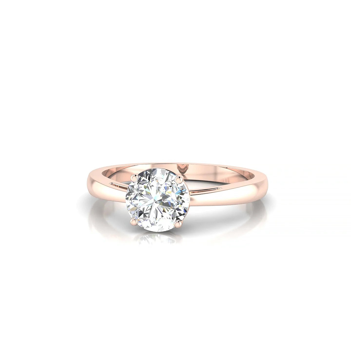 Zenith | 18k Rose Gold 5.7 mm Round Diamond Ring
