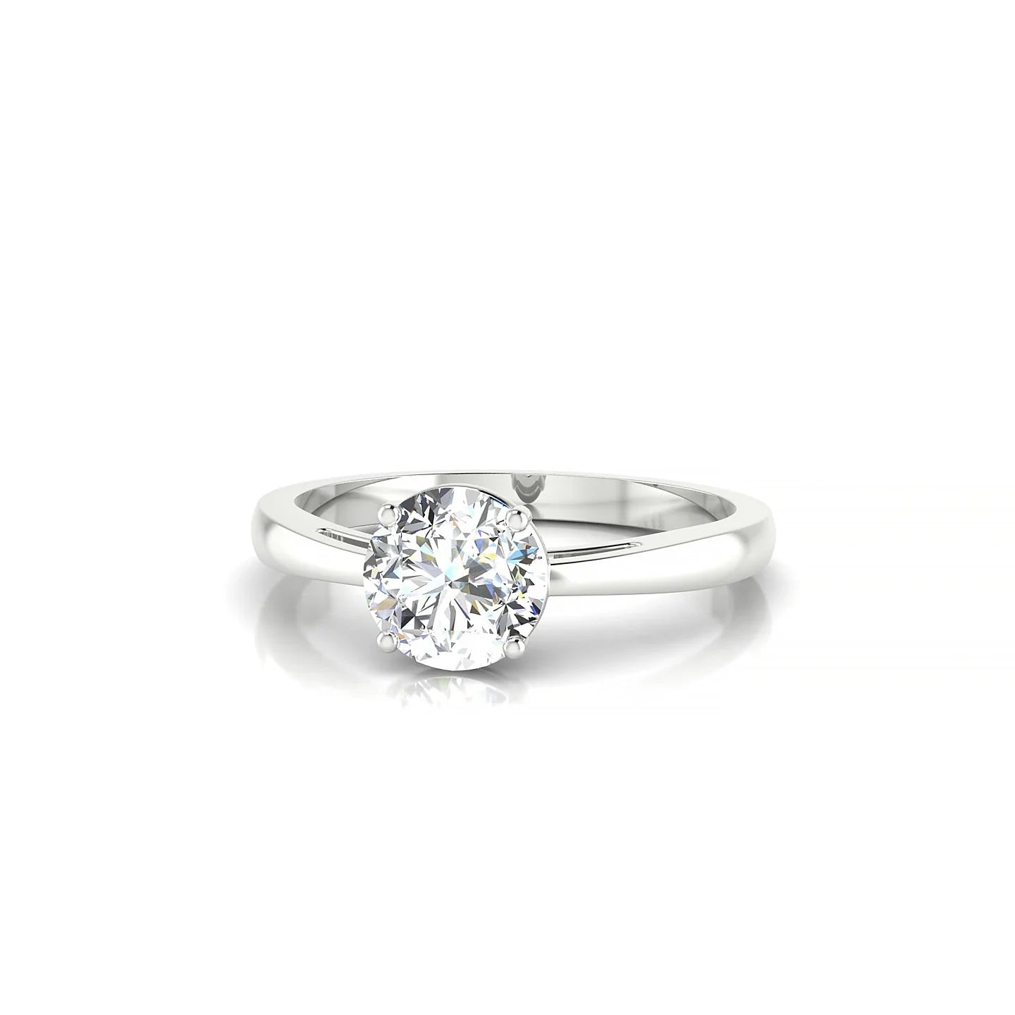 Zenith | 18k White Gold 5.7 mm Round Diamond Ring