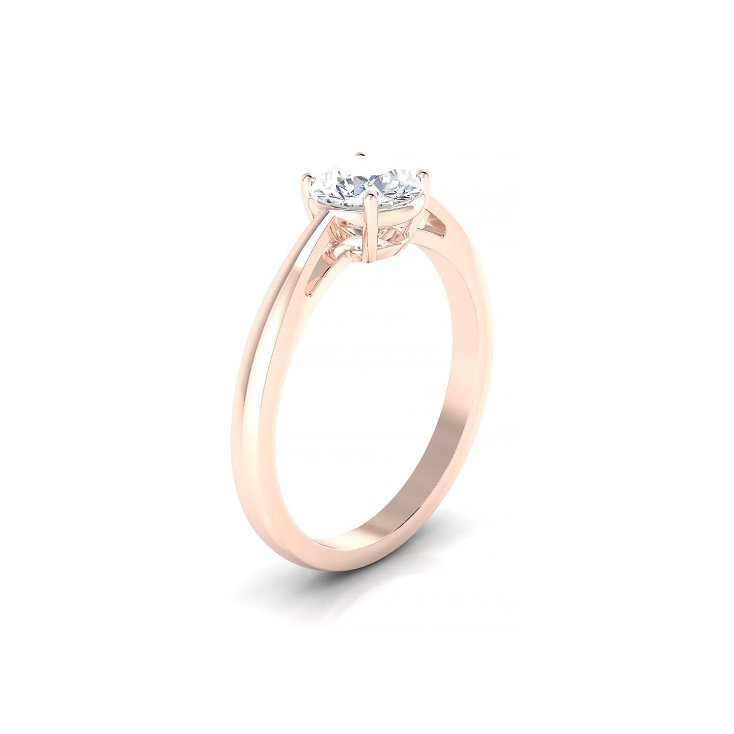 Zenith | 18k Rose Gold 5.7 mm Round Diamond Ring