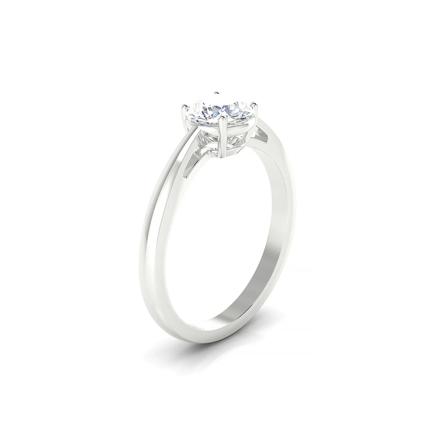Zenith | 18k White Gold 5.7 mm Round Diamond Ring