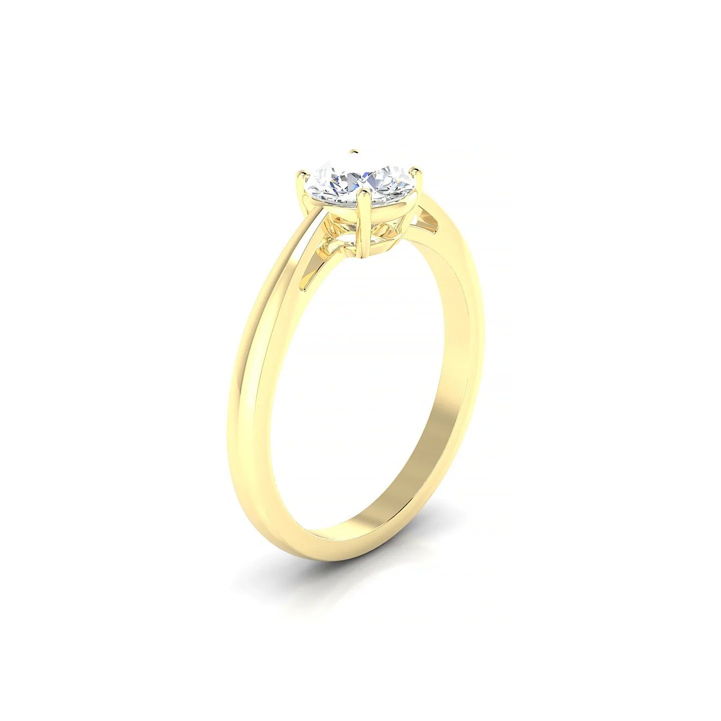 Zenith | 18k Yellow Gold 5.7 mm Round Diamond Ring