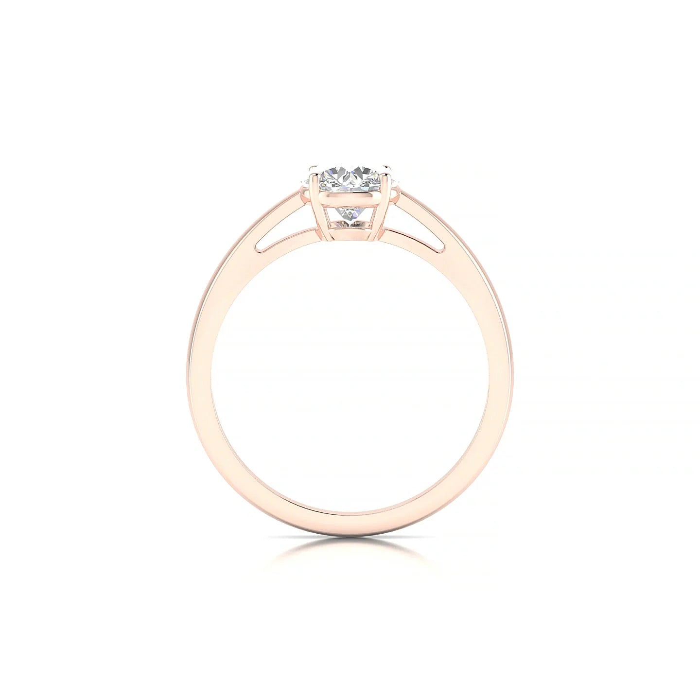 Zenith | 18k Rose Gold 5.7 mm Round Diamond Ring
