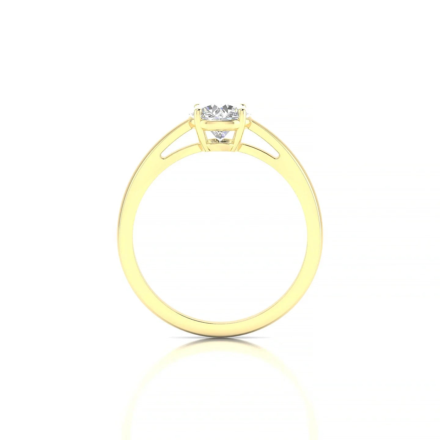 Zenith | 18k Yellow Gold 5.7 mm Round Diamond Ring