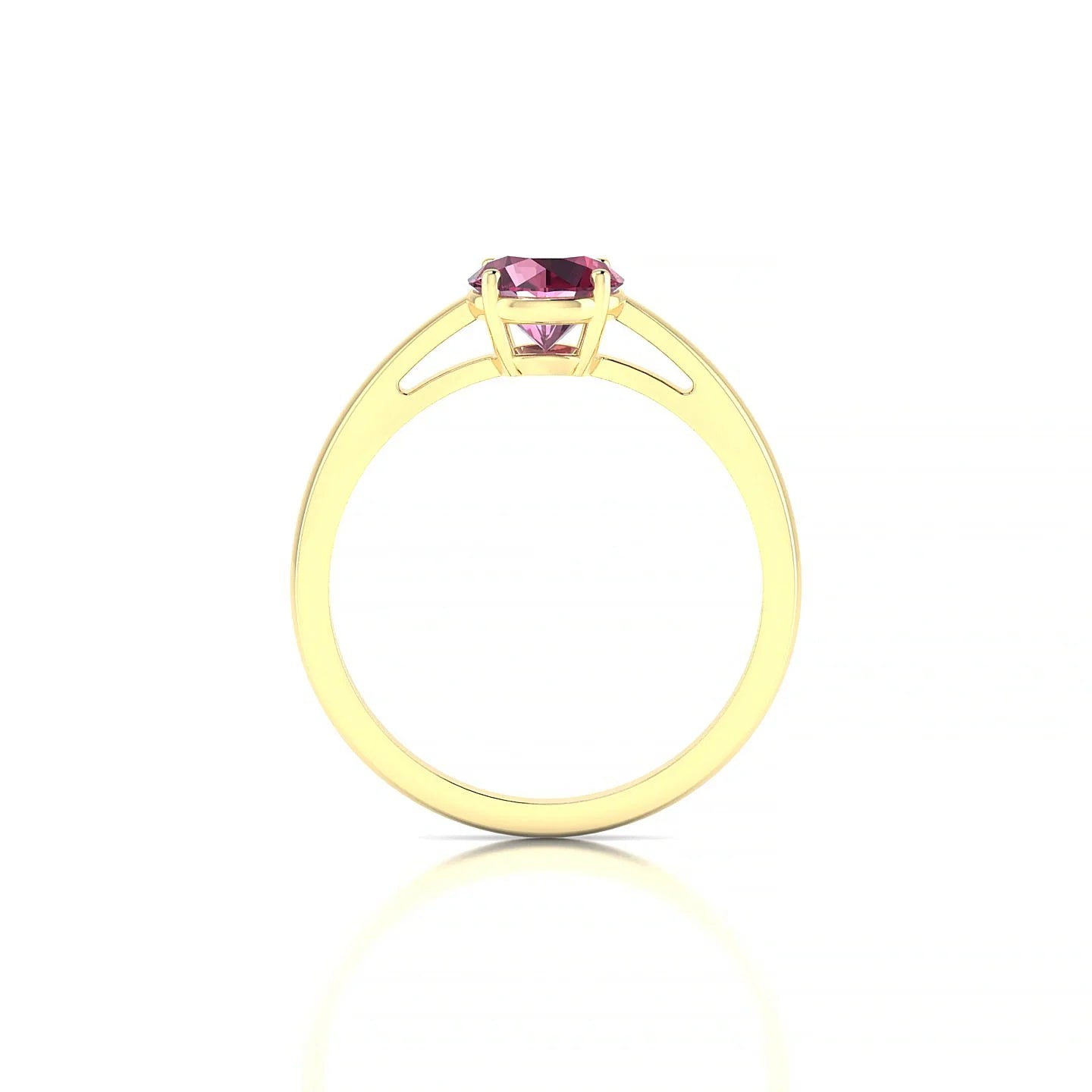 Zenith | 18k Yellow Gold 6 mm Round Rhodolite Ring