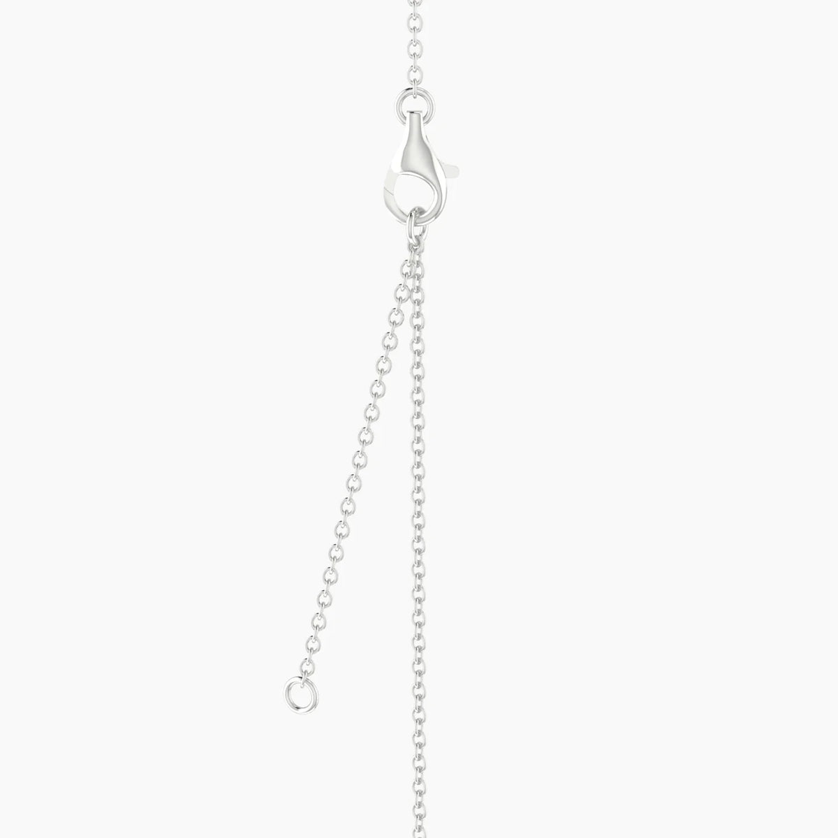 Mirage Round 2-2.99 ct | 18k White Gold Side Stones Diamond Pendant