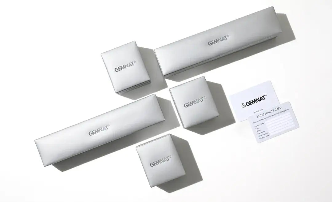 GEMNAT Jewelry Packaging on white background