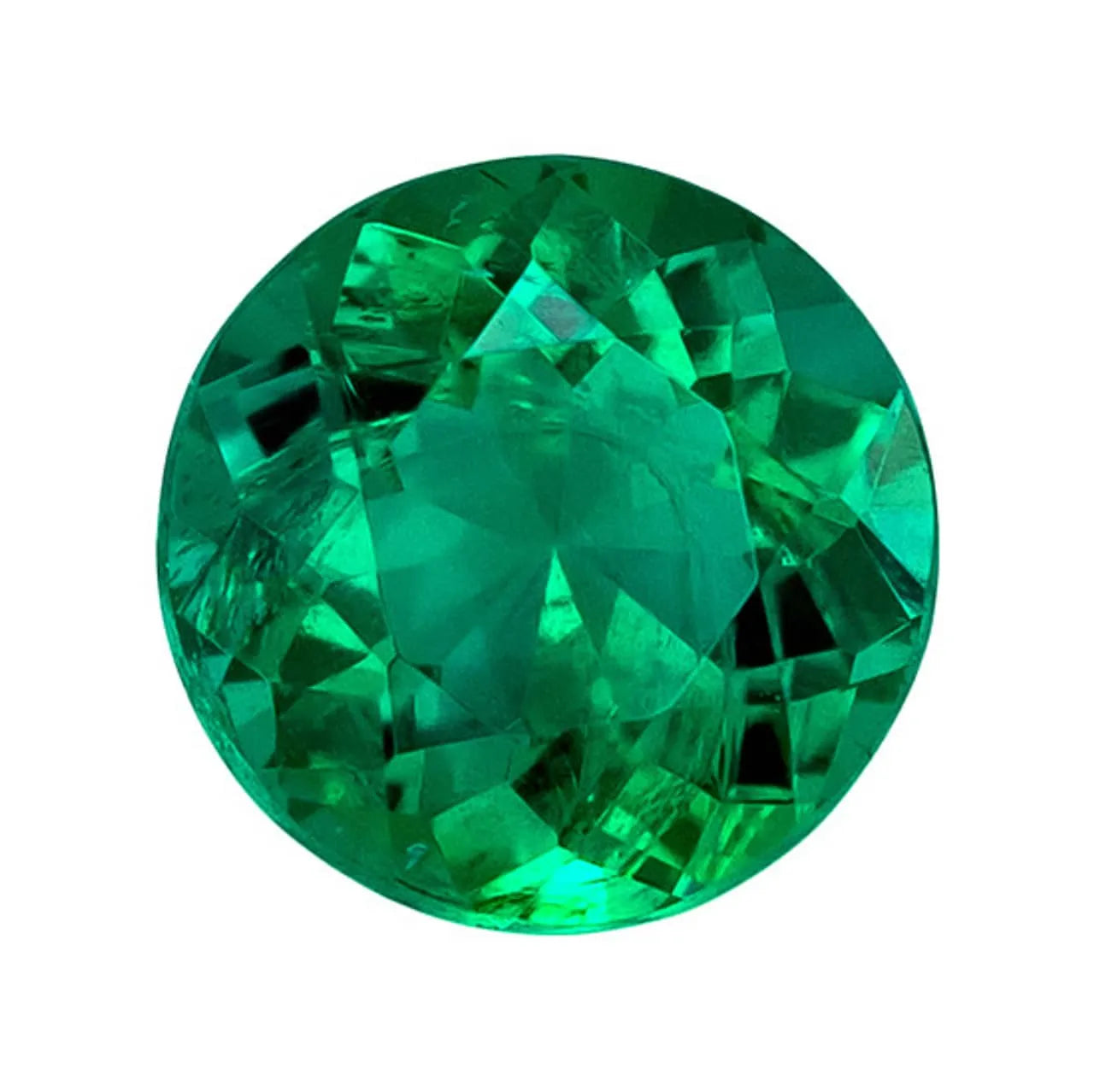 Round Cut Natural Emerald