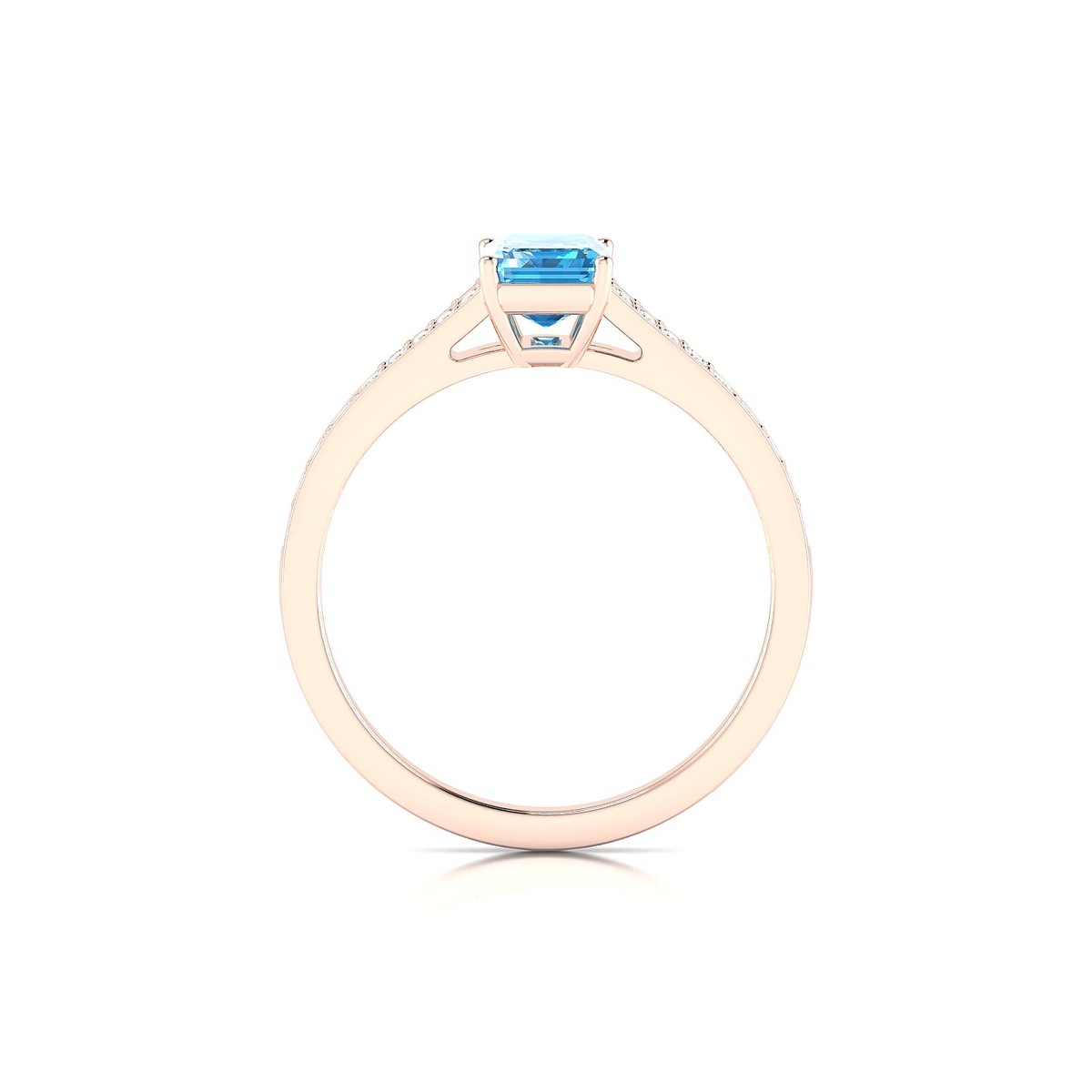 Adore | 18k Rose Gold 7 x 5 mm Emerald Topaz Ring