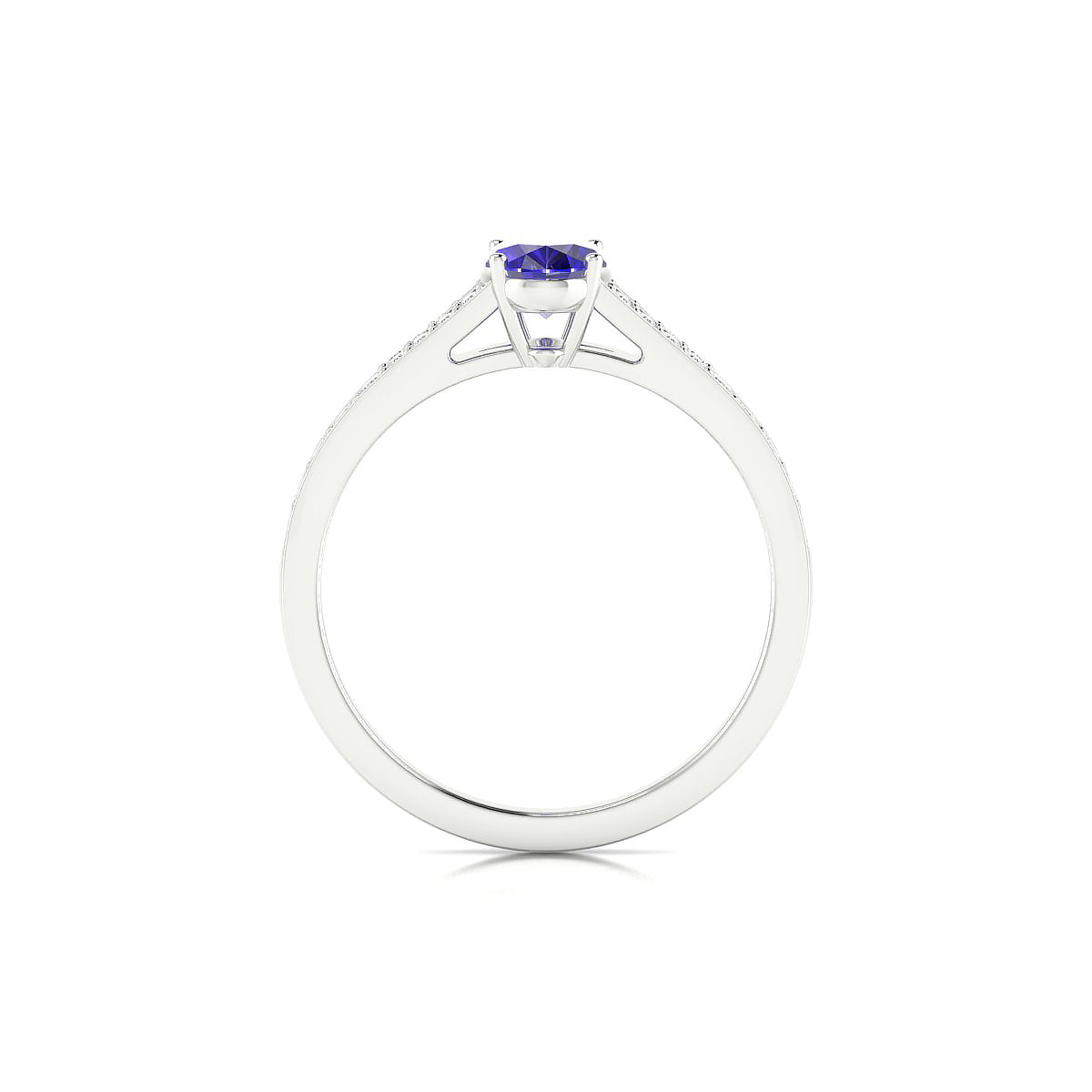 Adore | 18k White Gold 7 x 5 mm Oval Tanzanite Ring