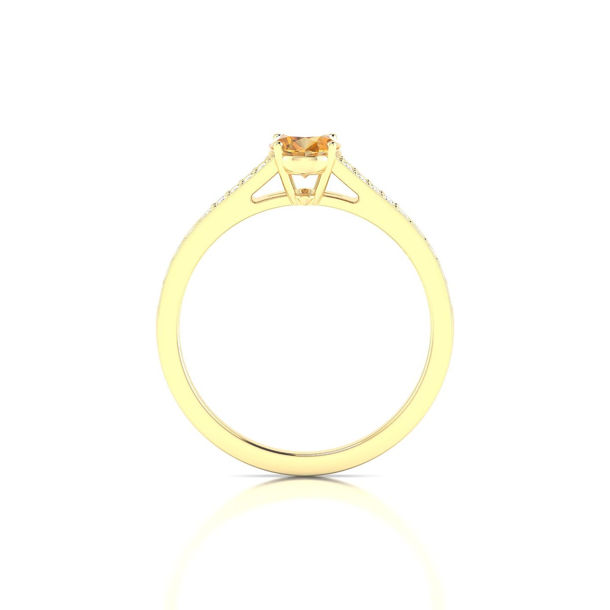 Adore | 18k Yellow Gold 7 x 5 mm Oval Citrine Ring