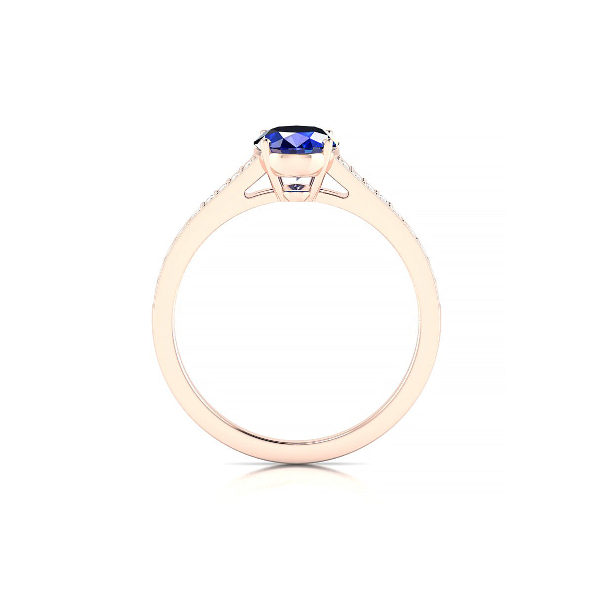 Adore | 18k Rose Gold 8 x 6 mm Oval Sapphire Ring