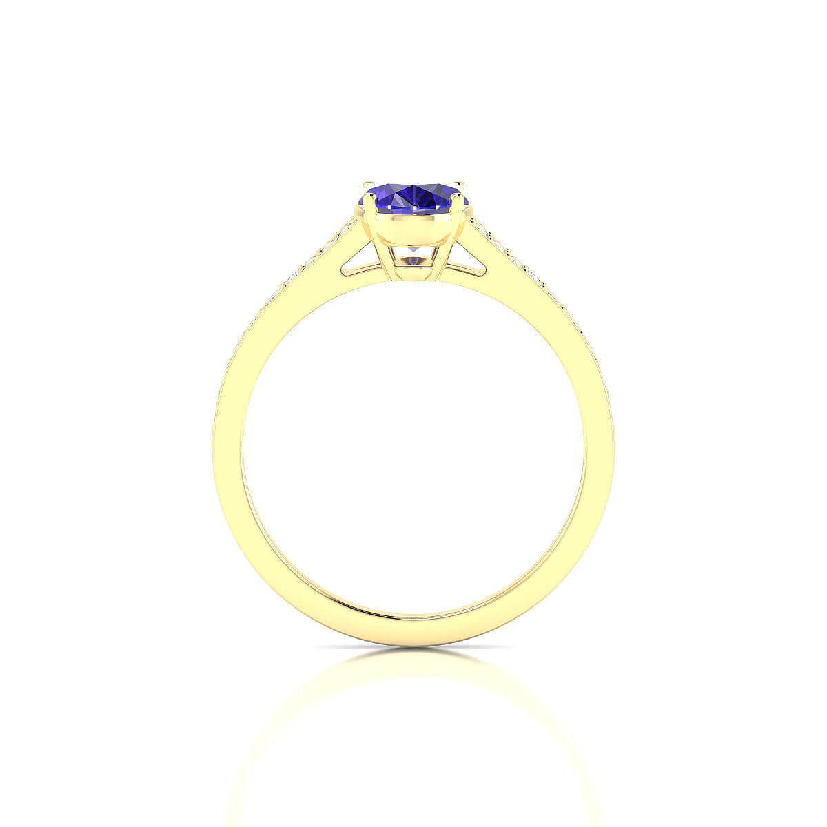 Adore | 18k Yellow Gold 8 x 6 mm Oval Tanzanite Ring