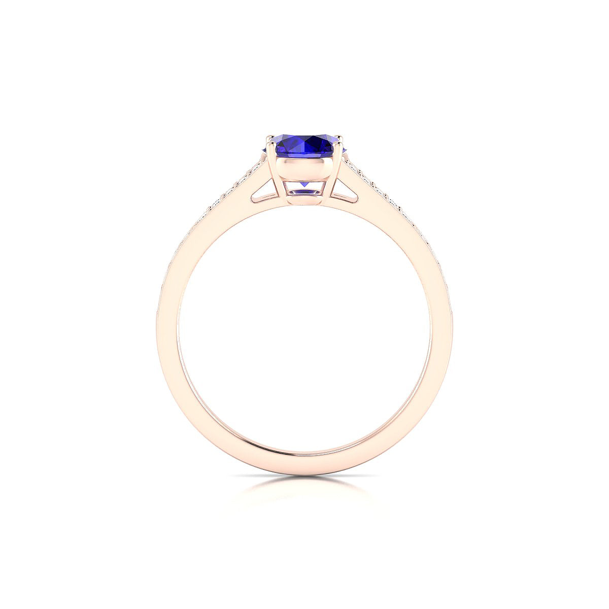 Adore | 18k Rose Gold 6 mm Round Tanzanite Ring
