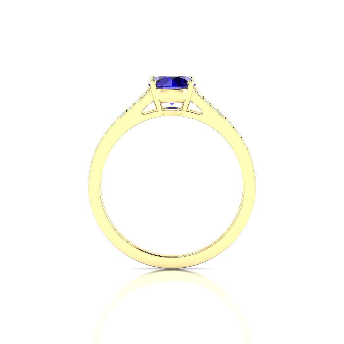 Adore | 18k Yellow Gold 6 mm Round Tanzanite Ring