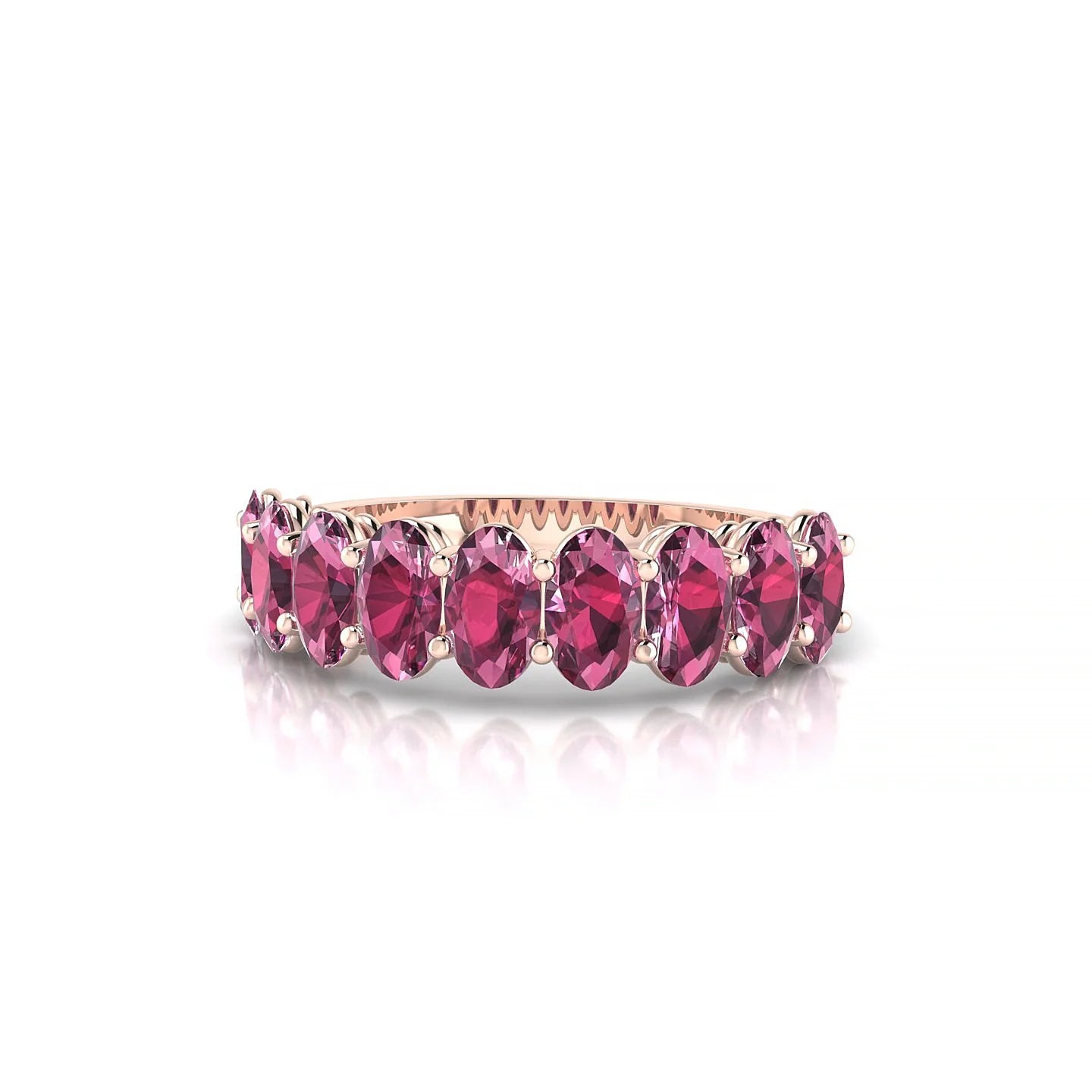 Affection | 18k Rose Gold 5 x 3 mm Oval Rhodolite Ring