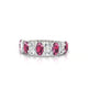 Affection | Bague Rhodolite & Diamant Ovale