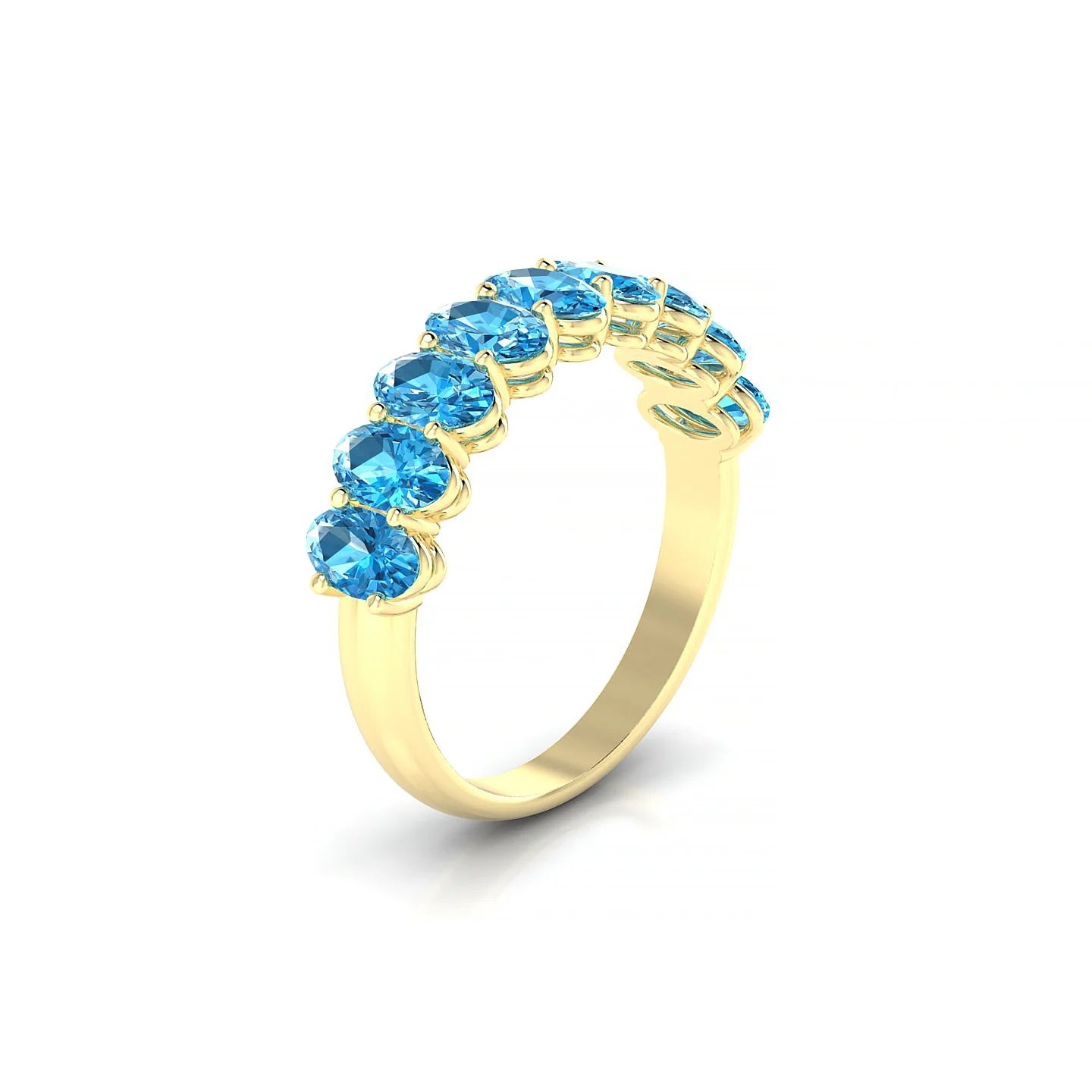 Affection | 18k Yellow Gold 5 x 3 mm Oval Topaz Ring
