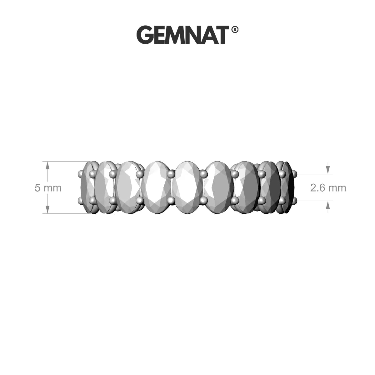 Affection | 18k White Gold 5 x 3 mm Oval Black Diamond Ring