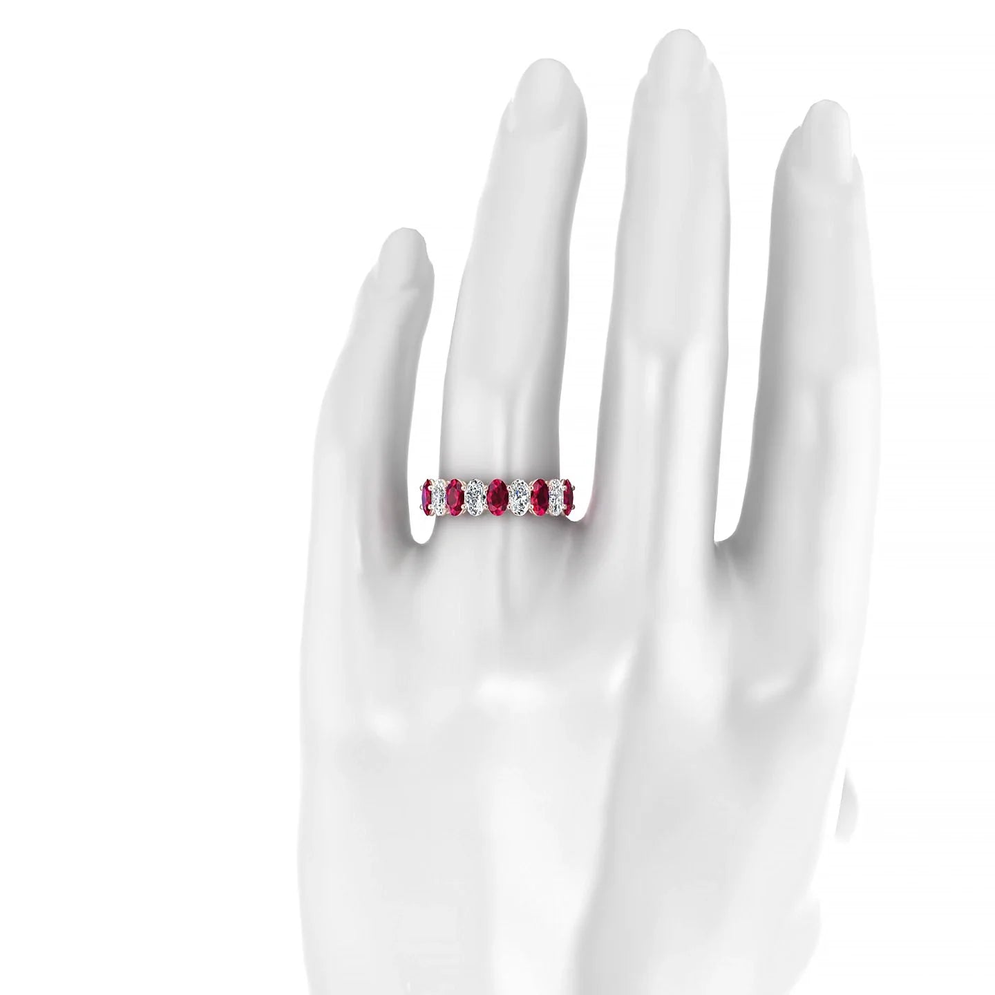 Affection | 18k Rose Gold 5 x 3 mm Oval Ruby & Diamond Ring