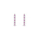 Bliss | Boucles d'oreilles Créoles Saphir Rose & Diamant Rond