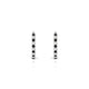 Bliss | Boucles d'oreilles Créoles Diamant Noir & Diamant Rond