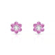Bloom | Boucles d'oreilles Saphir Rose Rond
