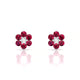 Bloom | Boucles d'oreilles Rubis Rond