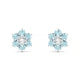 Bloom | Boucles d'oreilles Aigue-marine Ronde