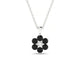 Bloom | Round Black Diamond Pendant