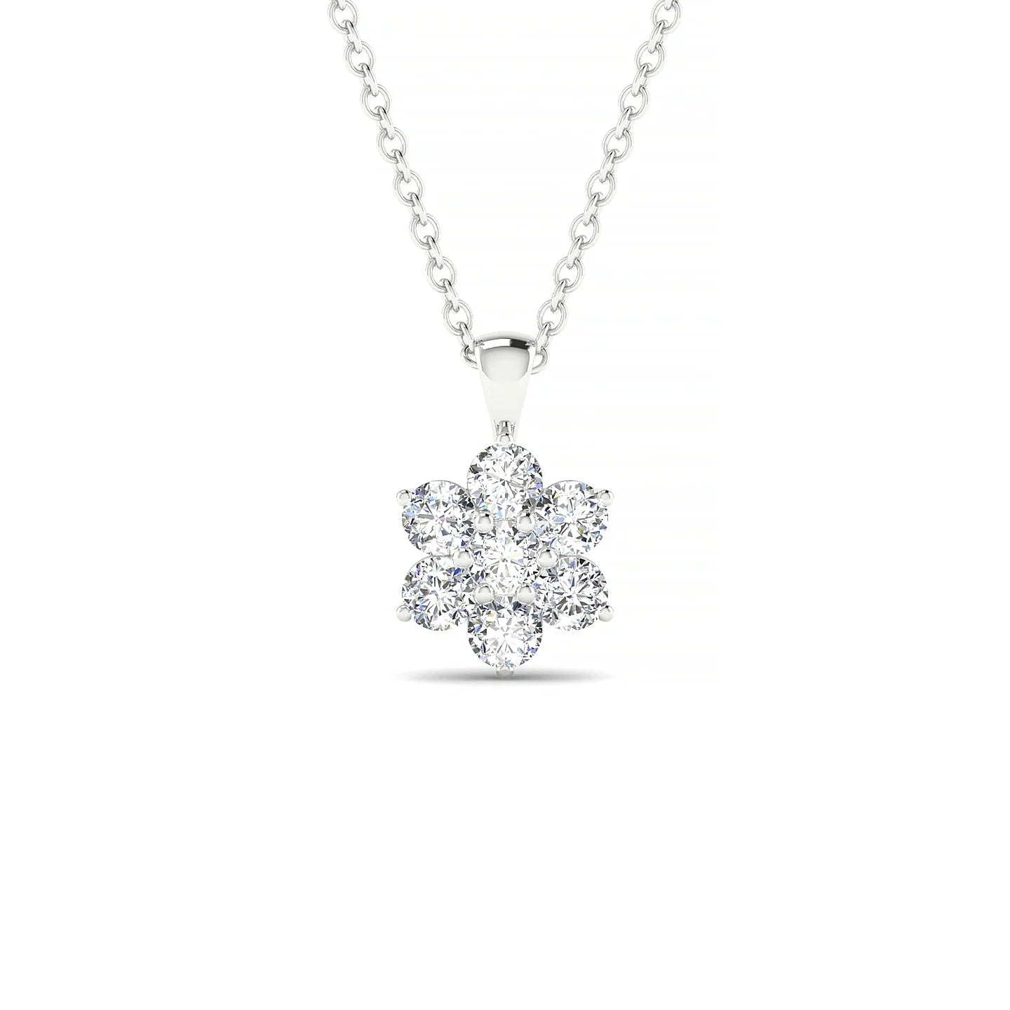 Bloom | 18k White Gold 2.5 mm Round Diamond Pendant