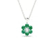 Bloom | Pendentif Émeraude Ronde