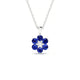 Bloom | Round Sapphire Pendant