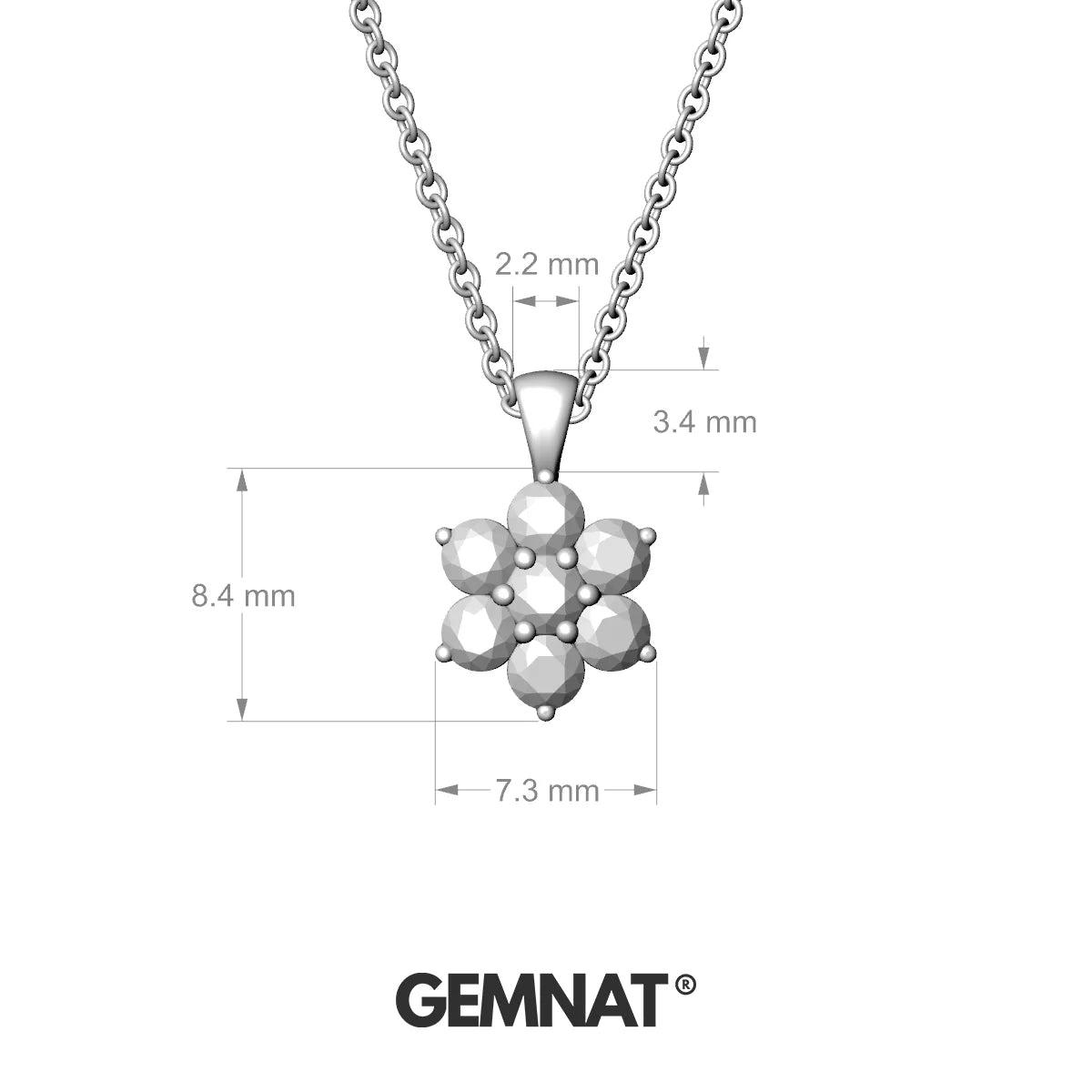 Bloom | 18k Yellow Gold 2.5 mm Round Diamond Pendant