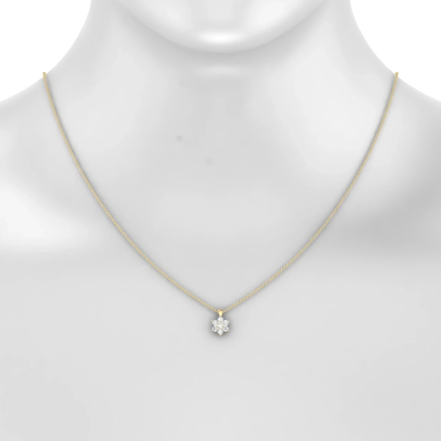 Bloom | 18k Yellow Gold 2.5 mm Round Diamond Pendant