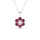 Bloom | Round Rhodolite Pendant