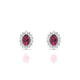 Blossom | Boucles d'oreilles Rhodolite Ovale