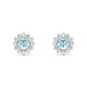 Blossom | Boucles d'oreilles Aigue-marine Ronde
