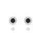 Blossom | Round Black Diamond Earrings