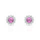Blossom | Boucles d'oreilles Saphir Rose Rond