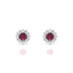 Blossom | Boucles d'oreilles Rhodolite Ronde