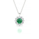 Blossom | Round Emerald Pendant