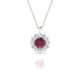 Blossom | Pendentif Rhodolite Ronde