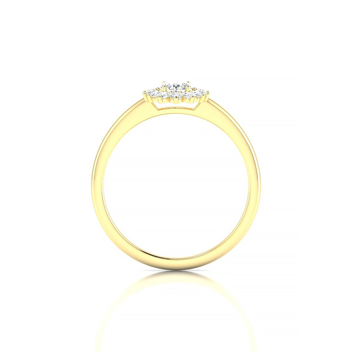 Blossom | 18k Yellow Gold 6 x 4 mm Oval Diamond Ring