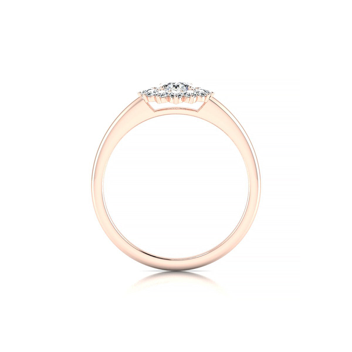 Blossom | 18k Rose Gold 4.2 mm Round Diamond Ring